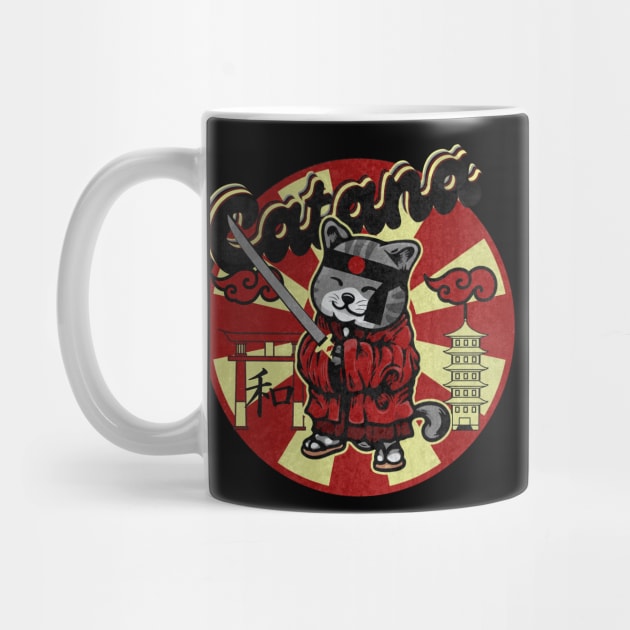 Catana Funny Japanese Cat Pun gift by FullOnNostalgia